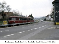 m18 - Triebwagen Sonderfahrt der Ilmebahn durch Eilensen -1986